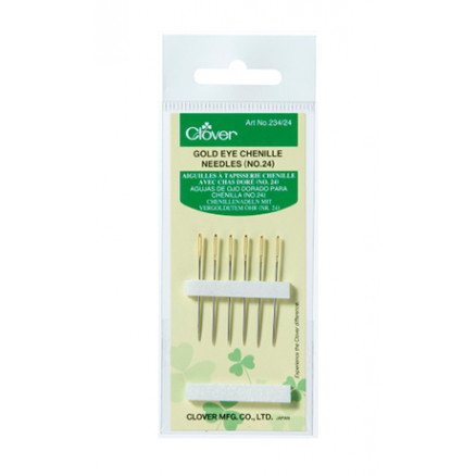 Clover Gulløye Nåler Chenille Nr. 24 6 stk