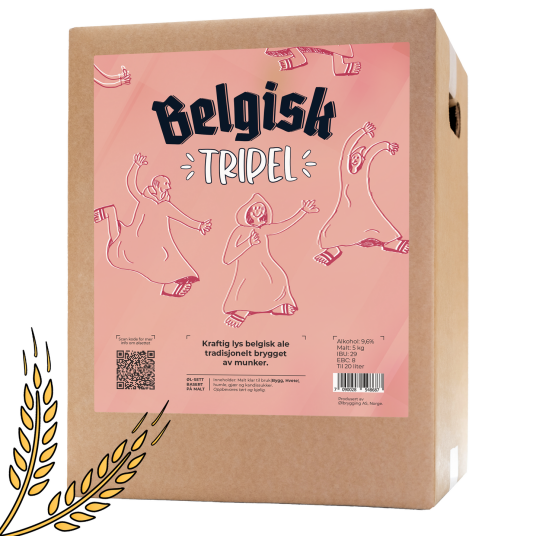 Ølbrygging As Belgisk Tripel allgrain ølsett Kraftig lyst tradisjonelt munkebrygg