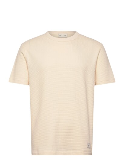 GANT Washed Waffle Ss Tshirt Cream XXXL GANT Washed Waffle Ss Tshirt Cream XXXL
