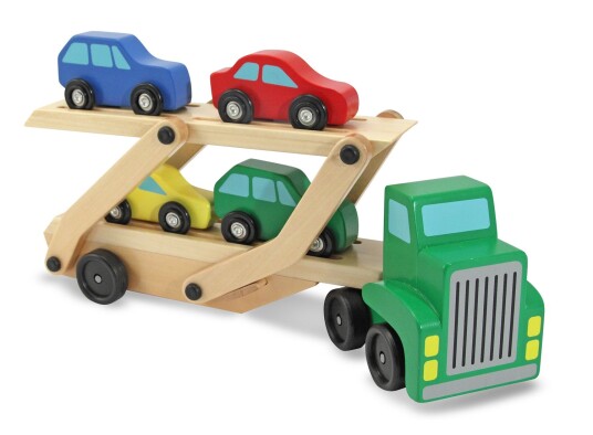 Melissa & Doug Biltransporter med 4 biler Melissa & Doug Biltransporter med 4 biler