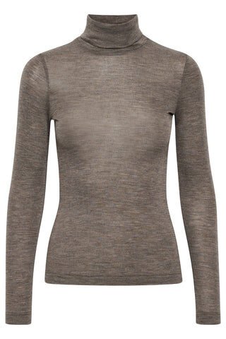 InWear FangIW Rollneck - Brown Melange L