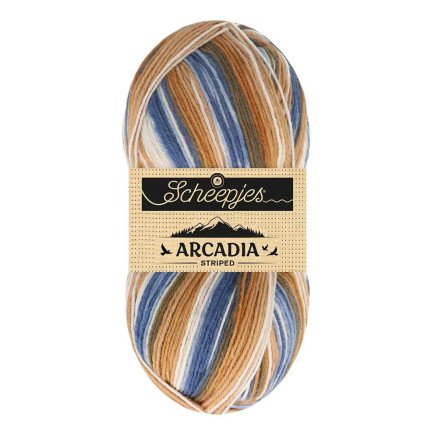 Scheepjes Arcadia Striped Garn 910 Timber Scheepjes Arcadia Striped Garn 910 Timber