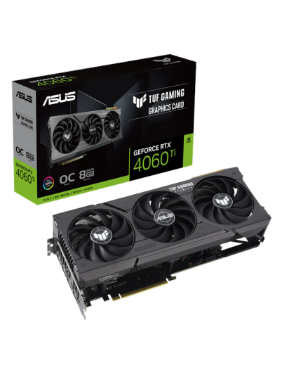 ASUS GeForce RTX 4060 Ti TUF OC 8GB GDDR6 - 8GB GDDR6 RAM - Grafikkort