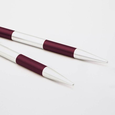 KnitPro SmartStix Korte Utskiftbare Rundpinner Aluminium 9cm 6,00mm
