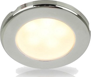 Hella EuroLED 75 downlight   24V   Syrefast stål   Varmhvitt