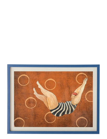 Bloomingville Svela Illustration W/ Frame Brown 47cm Bloomingville Svela Illustration W/ Frame Brown 47cm