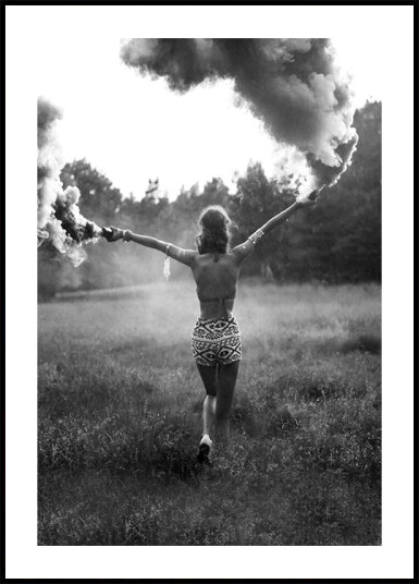 Wild and Free Smoke Art Plakat Plakat / 70x100cm