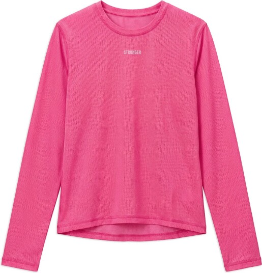 STRONGER Mesh Running Long Sleeve Pink S STRONGER Mesh Running Long Sleeve Pink S