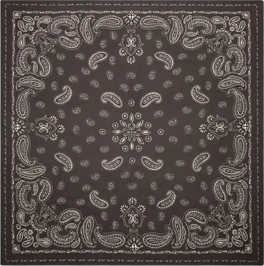Mango Paisley Print Cotton Scarf Brown ONE SIZE