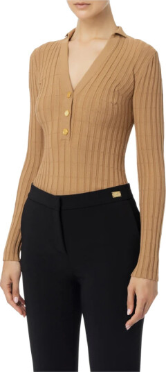 Elisabetta Franchi Dame Strikkevarer Brun S,
