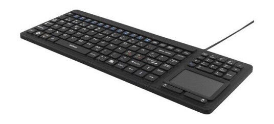 Deltaco TB-502 Kablet Tastatur med Touchpad og IP68 Beskyttelse - Svart Deltaco TB-502 Kablet Tastatur med Touchpad og IP68 Beskyttelse - Svart