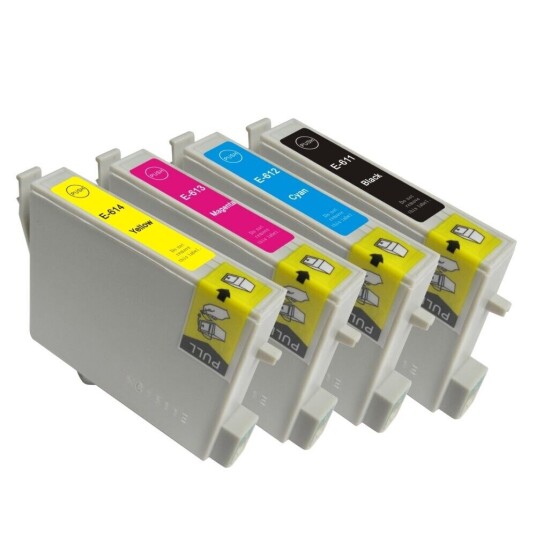 Epson Kompatibel - Epson T0611/t0612/t0613/t0614 Blekkpatron Combo Pack 4 Stk - Bk/c/m/y 72,8 Ml