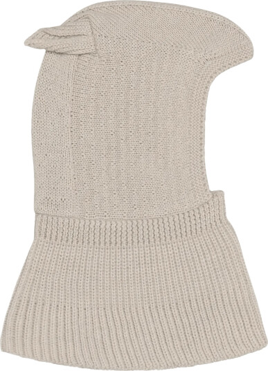 Huttelihut Balaclava Ears Wool Knit   Beige   48\6 12M