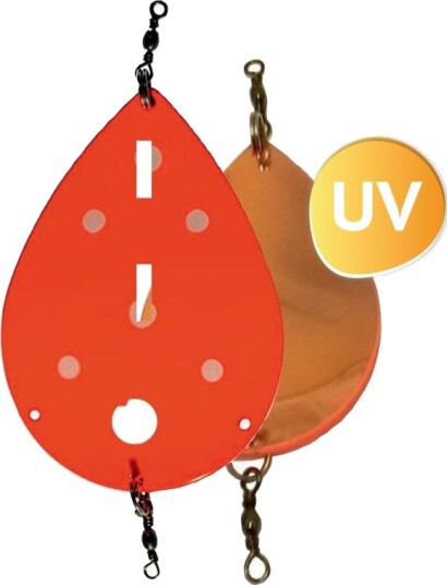 Søvik Dividalsblinken WL røyeblink - 70mm UV fluo or./perle