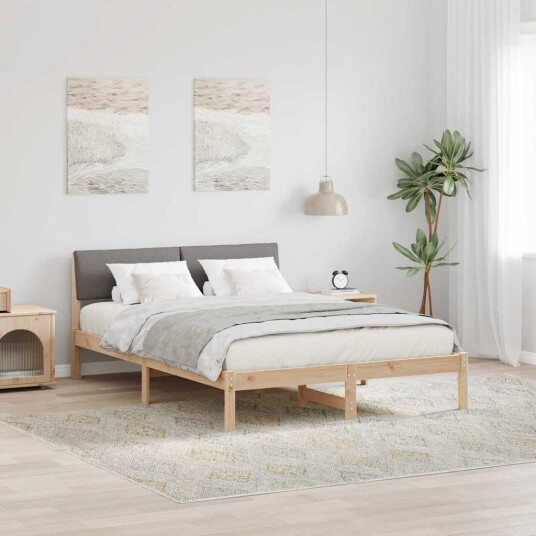 Sengestamme Brun og taupe 140 x 190 cm Heltre furu