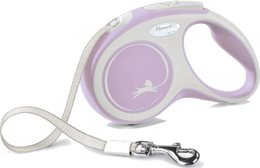 Flexi New Comfort Rullebånd 5m S til Hund Rosa - Maks 15kg