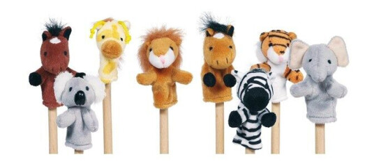 Goki Finger Puppet Wild Animals set of 8