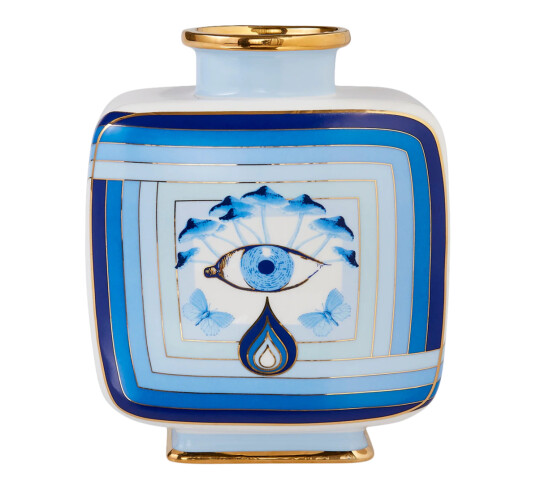 Jonathan Adler Druggist vase firkantet blå