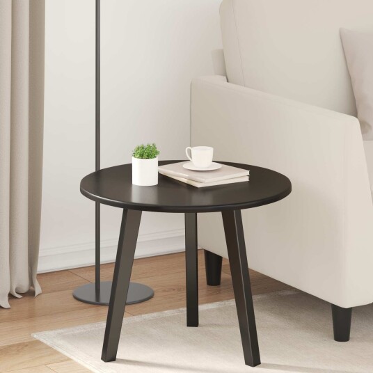 vidaXL Bordplate Ø 50 x 1,5 cm Rund Konstruert tre Svart vidaXL Bordplate Ø 50 x 1,5 cm Rund Konstruert tre Svart