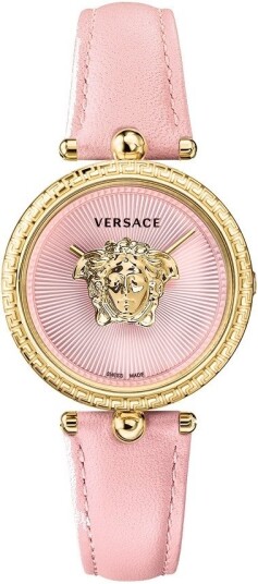 Versace Dameklokke VECQ01220 Palazzo Rosa/Lær Ø34 mm