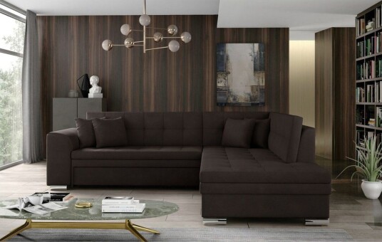 Seksjonssofa Eltap Pieretta 260x207x78 cm Jasmine 29 Brun Høyre Seksjonssofa Eltap Pieretta 260x207x78 cm Jasmine 29 Brun Høyre