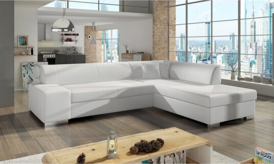 Seksjonssofa Eltap Porto 278x217x74 cm Soft 17 Hvit Høyre Seksjonssofa Eltap Porto 278x217x74 cm Soft 17 Hvit Høyre