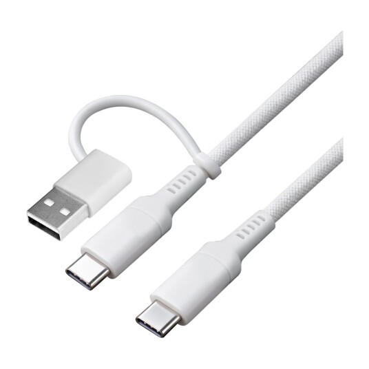Dacota Platinum 2 i 1 USB C Kabel 2m 240W Hvit