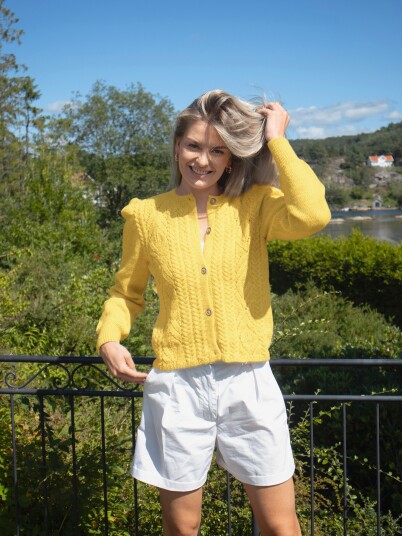 Du Store Alpakka 130 03m Tresser cardigan Sterk