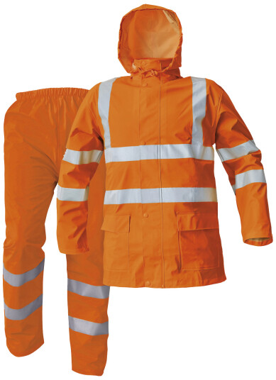 Cerva Regntøysett PU Siret, Hi-Viz Oransje med Refleks, 2XL Cerva Regntøysett PU Siret, Hi-Viz Oransje med Refleks, 2XL
