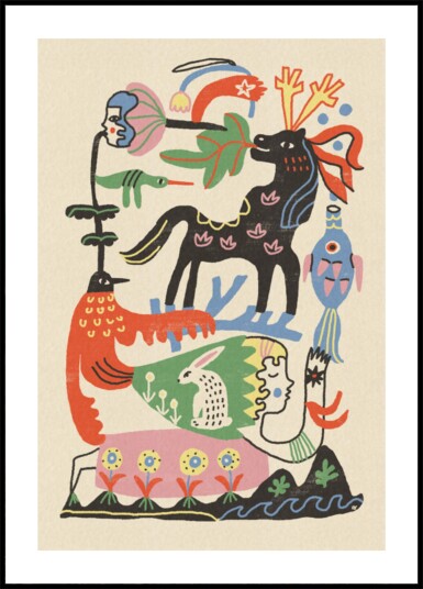 Enchanted Folk Art Gathering Plakat / 30x40