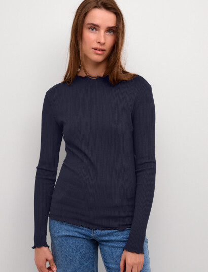Karen By Simonsen Candacekb Ls Tee - Navy - XXS Karen By Simonsen Candacekb Ls Tee - Navy - XXS