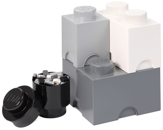 LEGO Oppbevaring 4 White/Grey/Black