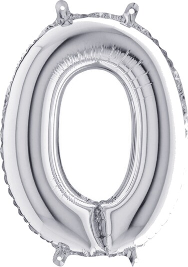 Ballongkungen Tallballong Mini Sølv Metallic Tall 0 14090S