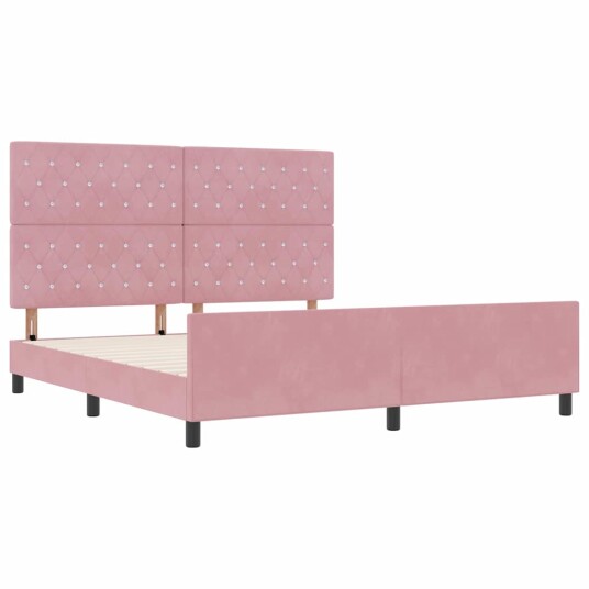 Sengramme Rosa 180x200 cm Fløyel