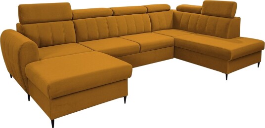 Hoffman Sofa med Divan og Sjeselong 4 seter Gul Hoffman Sofa med Divan og Sjeselong 4 seter Gul
