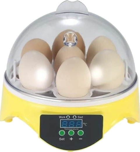 [LCS] Mini egginkubator 15,5 x 15 cm kapasitet 7 egg klekkeverktøy