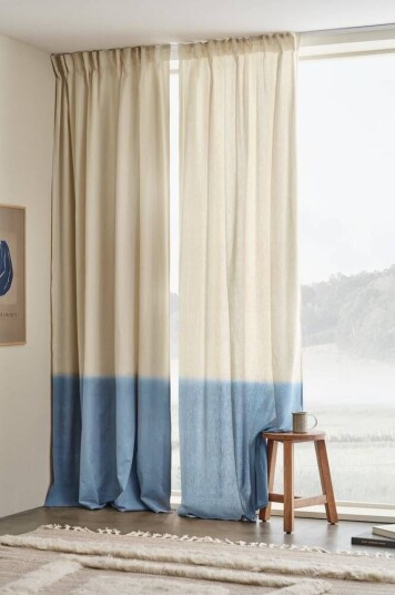 Jotex HOMBRE gardin med multifunksjonsbånd 2-pk Blå 1691417-01-300 1691419-01-220