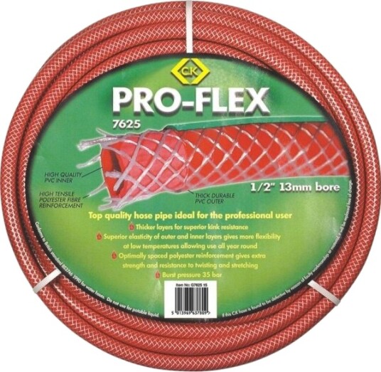 C.K Pro Flex G762575 13 Mm 1/2" Hageslange Rød C.K Pro Flex G762575 13 Mm 1/2" Hageslange Rød