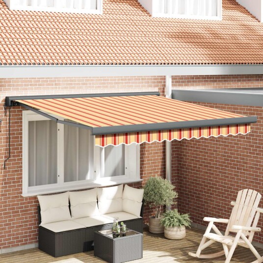 Automatisk Utrekksmarkise Gul og Oransje 300 x 250 cm