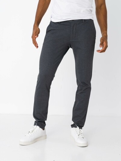 Only & Sons Mark Slim Fit Herringbone Pant Sort 34/32