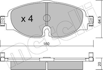 METELLI 22 0950 0 Bremseklosser