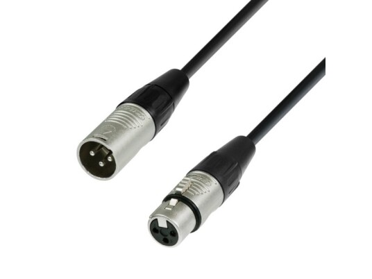 Adam Hall K4 Dmf 1000 Xlr 3 Pin Hankjønn Xlr 3 Pin Hunkjønn 10 M Sort Sølv