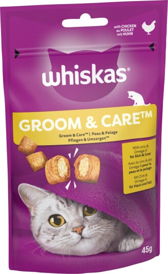 Whiskas Snacks Groom & Care Kylling 45 G Whiskas Snacks Groom & Care Kylling 45 G