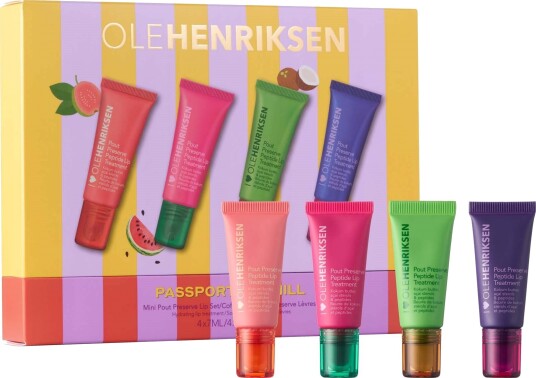 Pout Preserve Peptide Lip Treatment Orange pink green Purple Pout Preserve Peptide Lip Treatment Orange pink green Purple