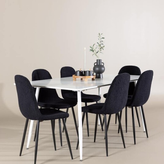 Venture Home Spisegruppe Venture Home Silar 180 med 6 stk Polar Stoler Teddy GR24494