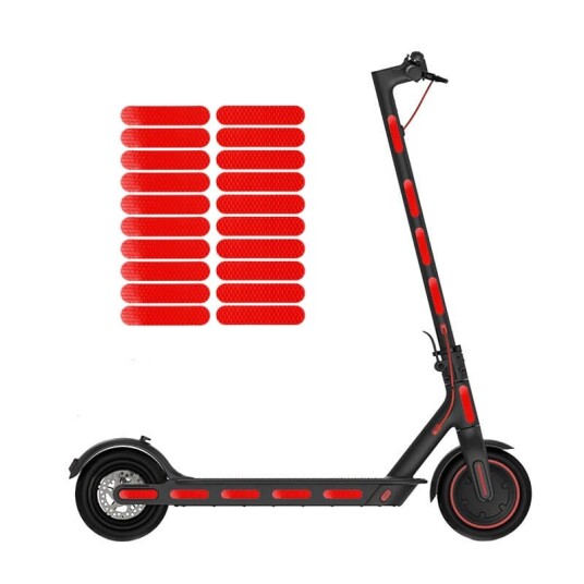 INF Reflekterende klistremerke til Xiaomi M365 Scooter Rød