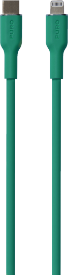 PURO ICON SOFT Cable USB-C to Lightning, 1.5m, green