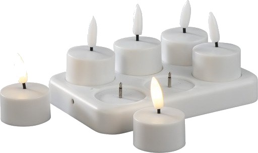 Konstsmide oppladbare telys 6 stk Konstsmide oppladbare telys 6 stk