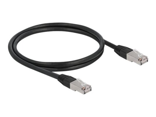 Delock Koblingskabel Rj-45 Hann Til Rj-45 Hann 1 M 7 Mm S/Ftp Cat 6A Halogenfri Utendørs Svart