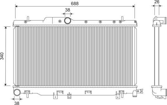 VALEO 701278 Radiator motorkjøling VALEO 701278 Radiator motorkjøling